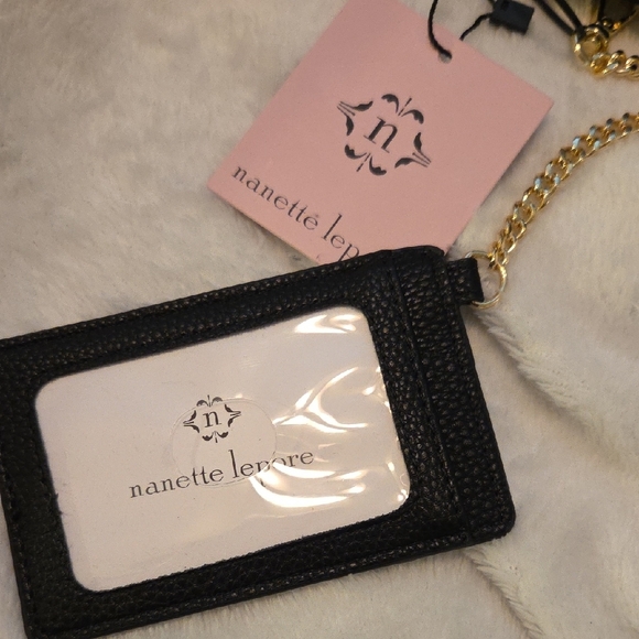 Nanette Lepore NWT Black Wallet with Gold Accent & Card Holder - Picture 4 of 6